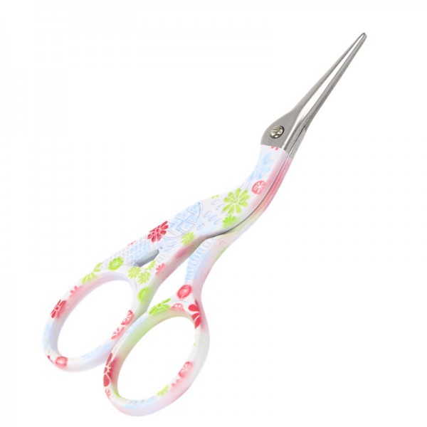 Hisuper Bird Scissors Vintage Bird Stork Stainless Steel Sewing Scissors Sharp Tip for Threading Needlework Scissors Home Office (Colorful-1)